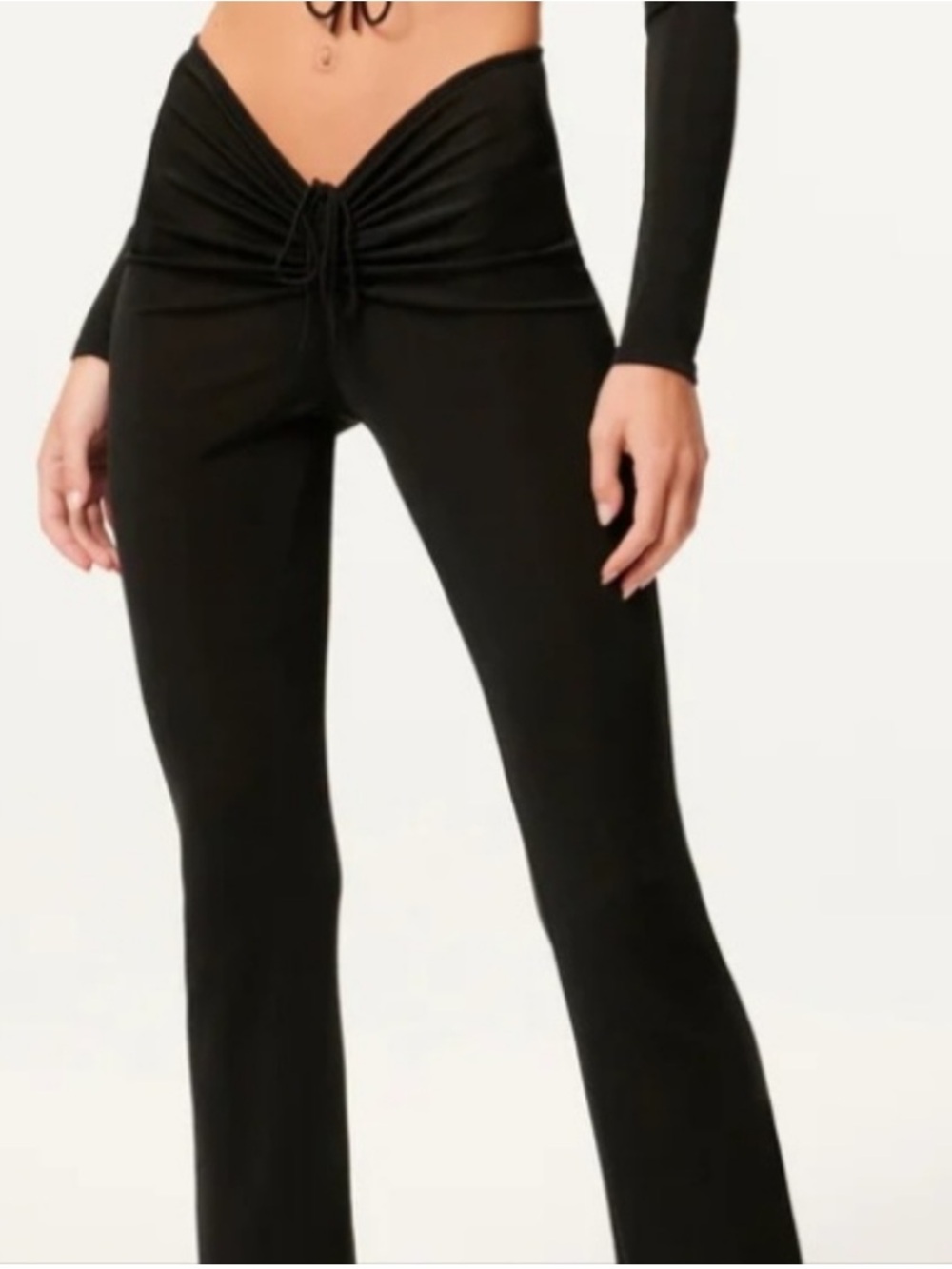 Good American Ruched Flare Swim Pants